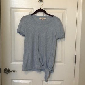 Light Blue Loft T-Shirt with Tie